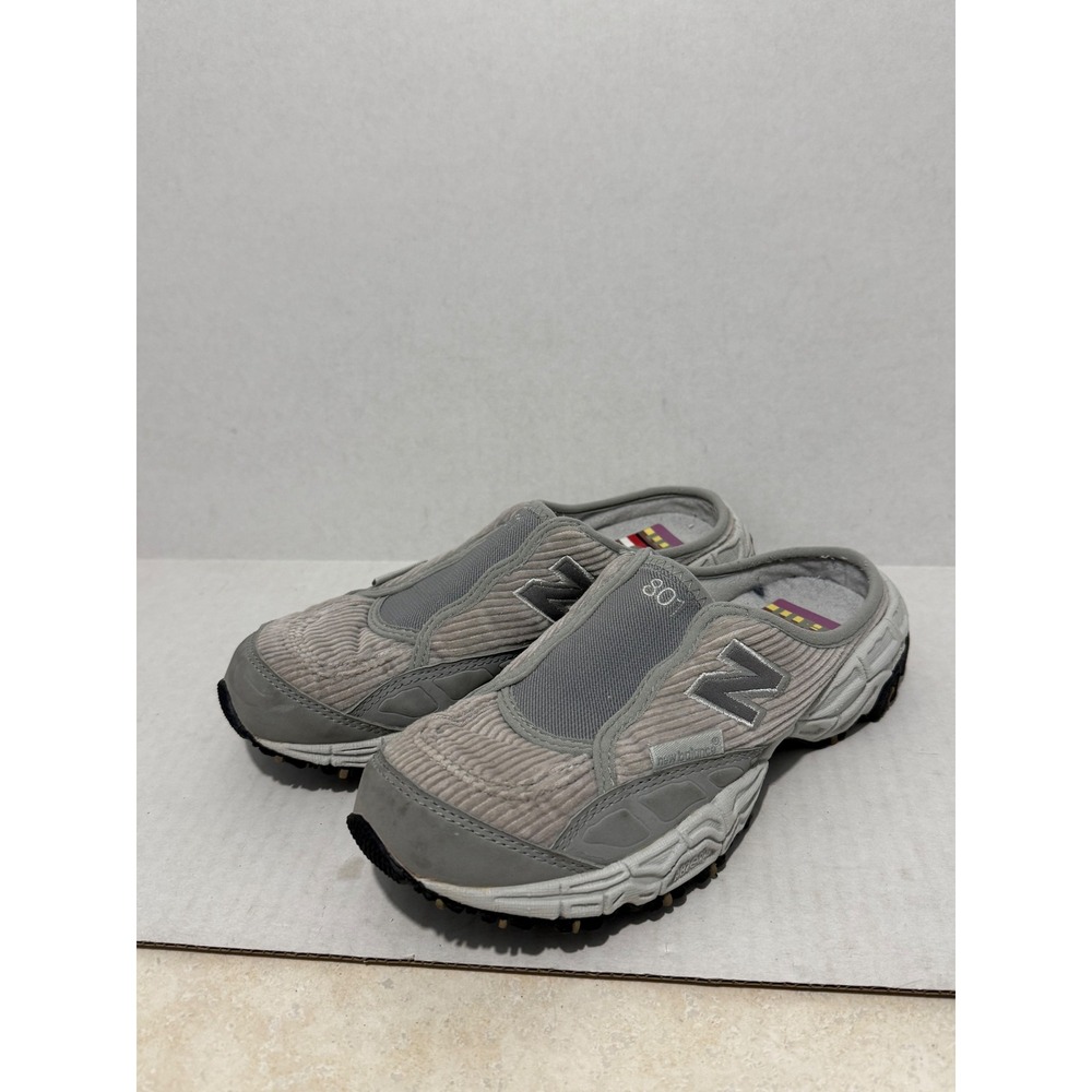 New Balance 801 Mules Womens 6.5 Gray Corduroy All Terrain Slip On W801GC